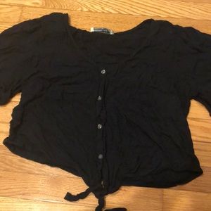 Black Button Down Top